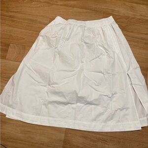 Old Navy White A-Line Cotton Poplin Skirt